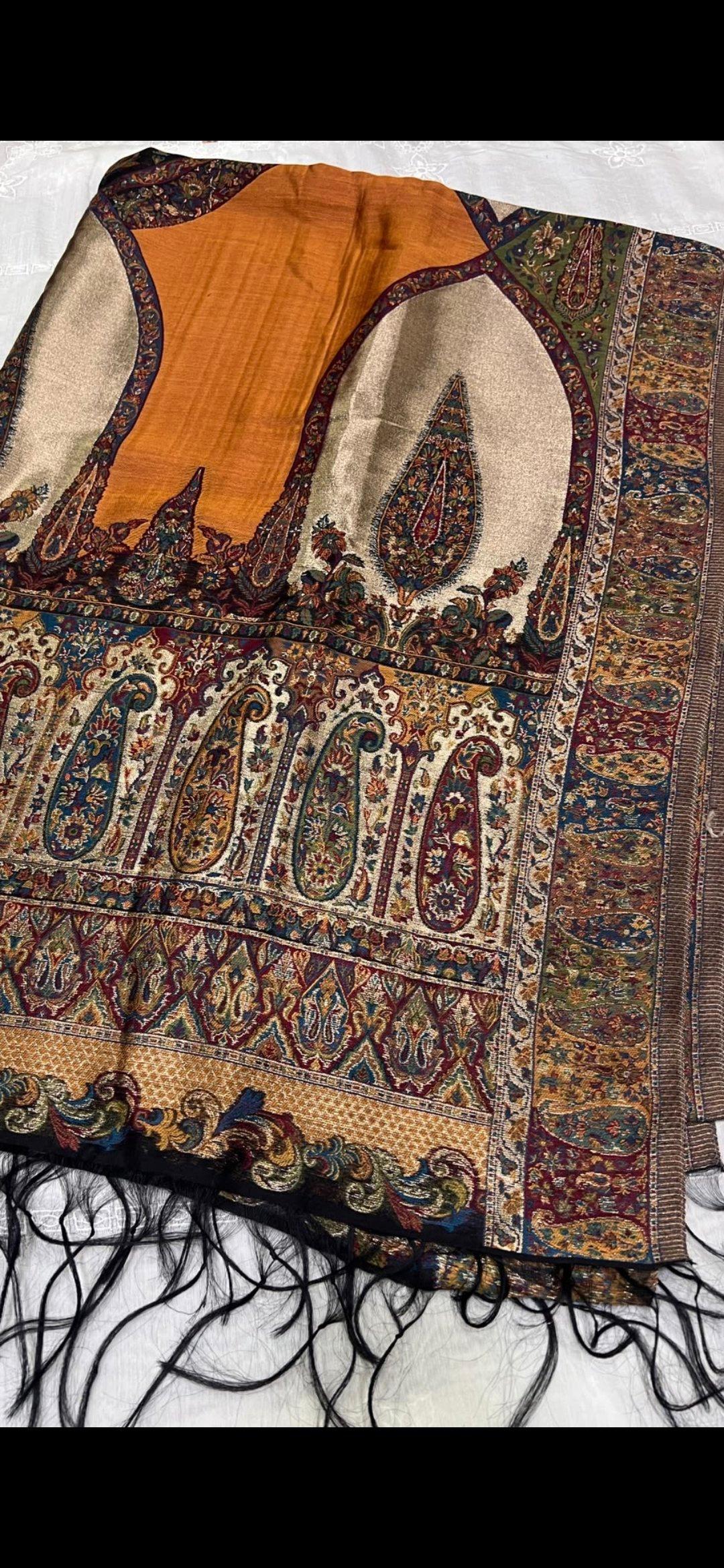 Royal Heritage Lama Silk Kani Shawl