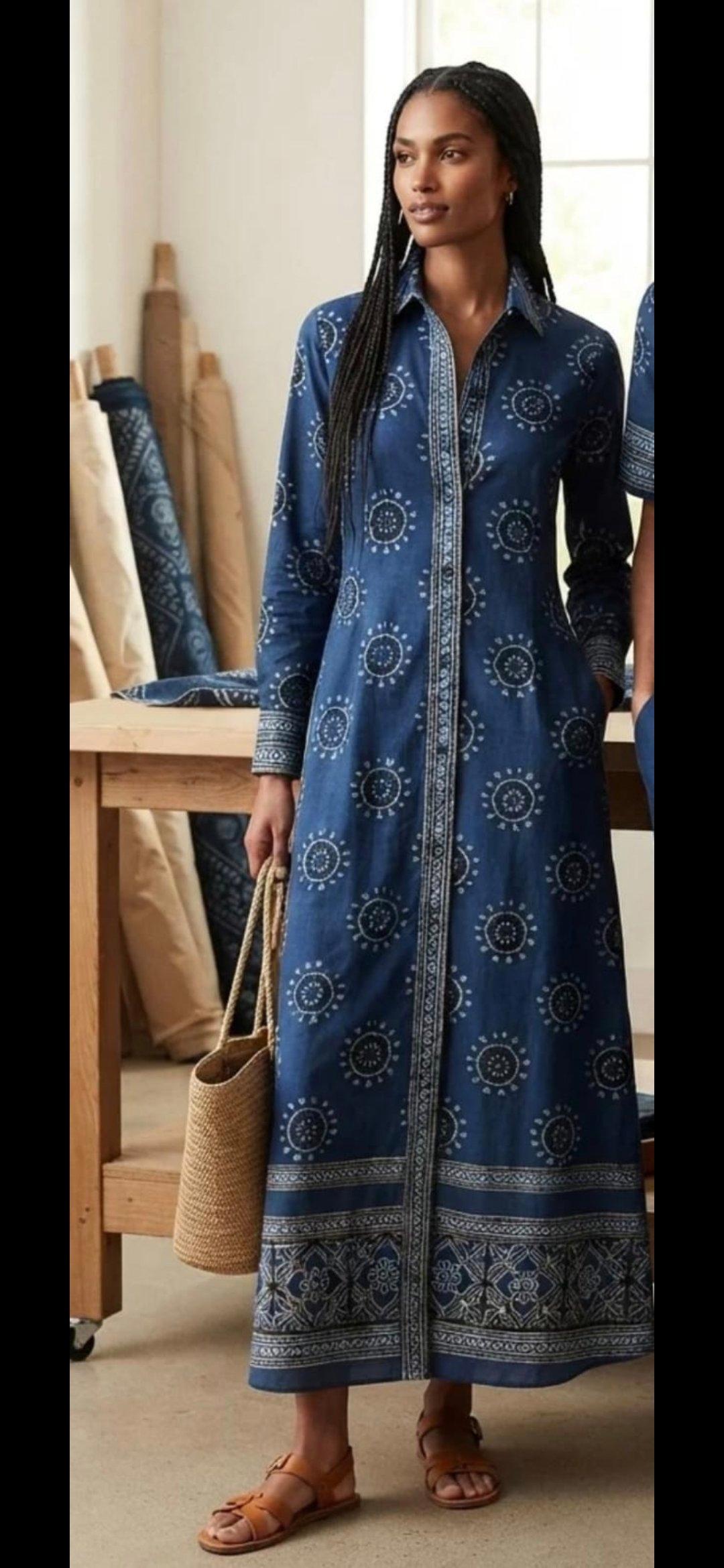 Handmade Block Print Lawn Kurti and ropta